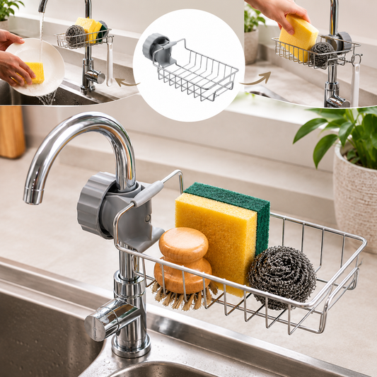 Adjustable Stainless Steel Sink Sponge Holder