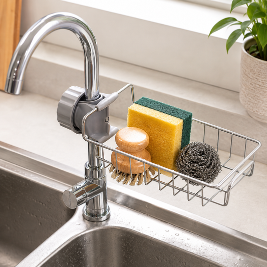 Adjustable Stainless Steel Sink Sponge Holder
